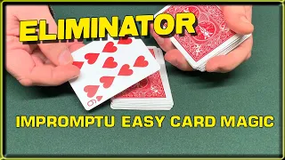 Eliminated Cards Reveal Chosen Card - Easy Impromptu Close up Magic Trick
