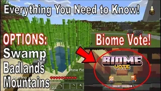 Minecraft - Biome Vote at Minecon! 1.15 Choose Between Swamp Badlands OR Mountains! [Quick Overview]