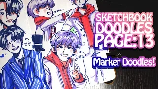 Playing with Crayola Markers! |Sketchbook Doodles Page:13|