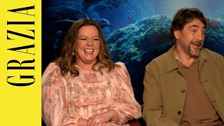 'Be Quiet, I’m Singing!': Melissa McCarthy & Javier Bardem Gush Over Halle Bailey