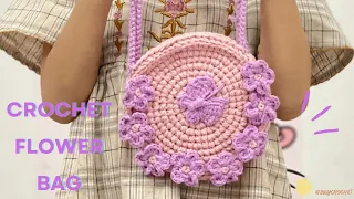 Crochet flower purse 🌸 EASY for beginner