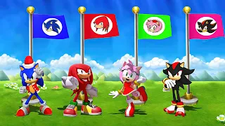 Mario Party 9 Minigames - Sonic Xmas Vs Knuckles Vs Amy Vs Shadow (Master Difficulty)