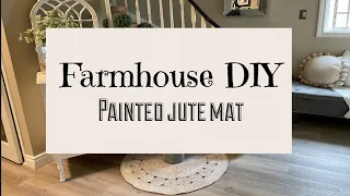 Farmhouse DIY painted jute rug