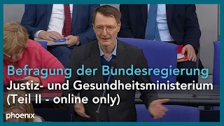 165. Sitzung des Deutschen Bundestags | Befragung der Bundesregierung Lauterbach & Buschmann Teil 2