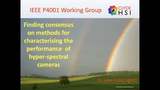 Find consensus on methods for characterizing spatial/spectral coregistration of hyperspectral camera