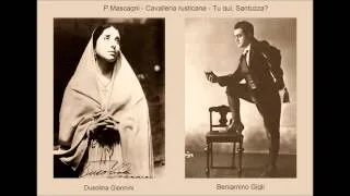 BENIAMINO GIGLI e DUSOLINA GIANNINI - Cavalleria rusticana - "Tu qui, Santuzza?"  (1932)