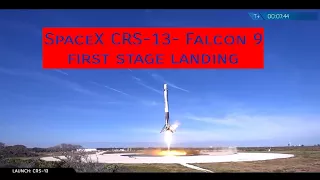 SpaceX CRS-13- Falcon 9 first stage landing, 15 Dec 2017
