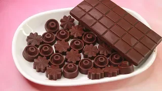 4 ingredients Homemade Chocolate Recipe | How To Make Chocolate At Home | Yummy