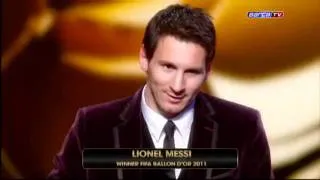 Lionel Messi -  wins his third Ballon d'Or 2011 /  BEST PLAYER /