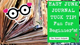 Don't Miss This JUNK JOURNAL TUCK TIP! Simple Beginner tutorial! The Paper Outpost! :