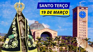 SANTO TERÇO DE APARECIDA DE HOJE - 19/03/2024 | MISTÉRIOS DOLOROSOS | DIA DE SÃO JOSÉ