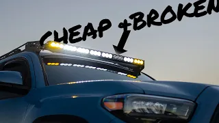 Cheap Budget 43" LED Light Bar - Install & Review on 2019 Toyota Tacoma w/DV8 Off-Road Roof Rack