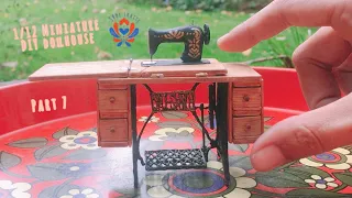 【Antique sewing machine 7】ミニチュア*動くアンティークミシン*完成しました* Finally finished ! DIY Miniature dollhouse
