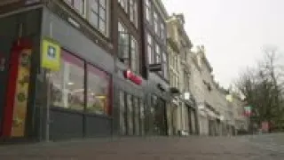COVID testing in Utrecht. empty streets in Amsterdam