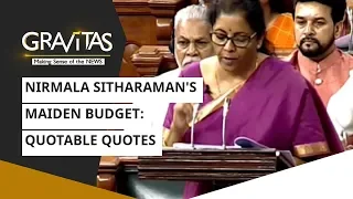 Gravitas: Nirmala Sitharaman's maiden Budget: Quotable quotes