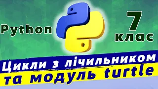 Цикли з лічильником python. Python модуль turtle