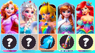 Guess the DISNEY CHARACTER by their high heel? Inside Out 2 New Emotion, Disney Princess| Tiny World