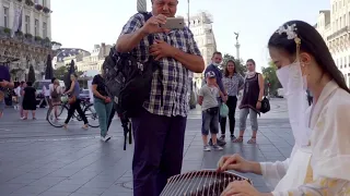 【法國街頭｜中國功夫 Kung-Fu】炸街！古箏演奏 剛柔並濟！感受一下？Chinese Musical Instruments 古箏 Guzheng Cover| 碰碰彭碰彭