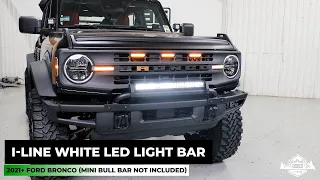 IAG I-Line White LED Light Bar for Mini Bull Bar 2021+ Ford Bronco