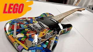 Making a LEGO GUITAR Using EPOXY Resin !  &  I made my own Guitar mold 😮