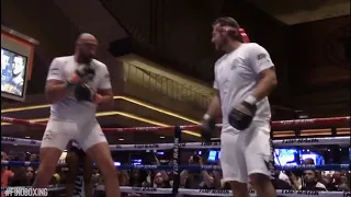 TYSON FURY COMPLETE MEDIA WORKOUT vs OTTO WALLIN SHOWS SPEED, PRECISION, FOOTWORK & SOUTHPAW STANCE