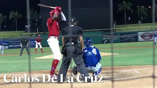 Casey Martin Singles, Carlos De La Cruz Sacrifice Fly RBI