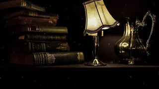 Library Ambience | Library Sounds For Study & Work | Page Flipping, Books Moving & Fire Crackling