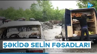 Şəkinin Cunud kəndi ilə əlaqə kəsilib - SELİN FƏSADLARI