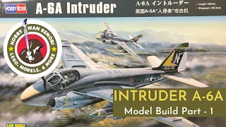 Plastic Scale Model Build - HobbyBoss A-6A Intruder  1/48 - Part 1,  Cockpit