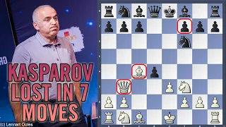 How did KASPAROV lose in 7 moves?