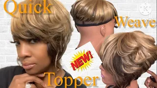 STOP ALOPECIA: WITH QUICK WEAVE REMOVABLE TOPPER | SHORT HAIRSTYLE@HairProblemsNoEdges #viral