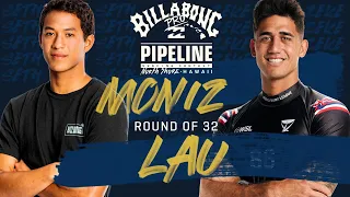 Lau vs Moniz Billabong Pro Pipeline - Round of 32 Heat Replay