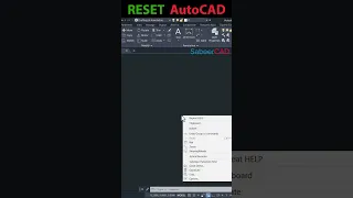 Reset AutoCAD