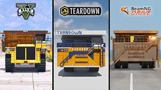 GTA 5 GIANT DUMP TRUCK VS TEARDOWN GIANT DUMP TRUCK VS BEAMNG GIANT DUMP TRUCK- WHICH IS BEST?