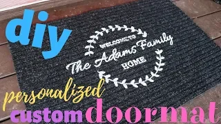 HOW TO MAKE A PERSONALIZED DIY CUSTOM DOOR MAT! Family Name Doormat DIY