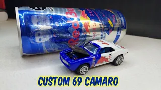Custom 69 Chevy Camaro, Johnny Lightning Red Bull