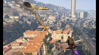 Oppressor MK2 with explosive MG's vs Hydra griefer