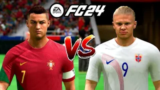 EA FC 24 Portugal vs Norway Cristiano vs Haaland FIFA World Cup Final Gameplay PS4 60fps HD