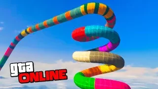 БЕЗУМНЫЕ СПИРАЛЬНЫЕ ГОНКИ - ПАРК АТТРАКЦИОНОВ СКВОЗЬ УЗКИЕ ЩЕЛИ В GTA 5 ONLINE