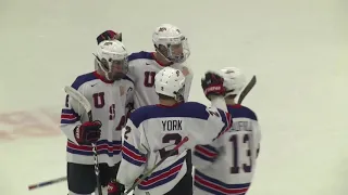 HIGHLIGHTS: U18s score five in third period, down Fighting Saints 8-3