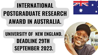 UNE INTERNATIONAL POSTGRADUATE RESEARCH AWARD IN AUSTRALIA.