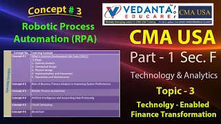 CMA USA / Part 1/ Sec. F / T&A / Topic 3 - Concept # 3 - Robotic Process Automation / 2022