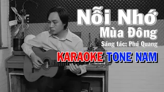 Nỗi Nhớ Mùa Đông - Karaoke Guitar - Tone Nam - NBC