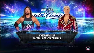 WWE 2k23 - Aj Styles vs Cody Rhodes For The WWE Undisputed Universal Championship (Backlash)