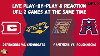 DC Defenders vs. Memphis Showboats AND Michigan Panthers vs. Houston Roughnecks | UFL WEEK 9