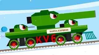 Танк КВ-6 в Симуляторе Поезда Labo Christmas Train #2 Кид стал машинистом Локомотива на Машинки Кида