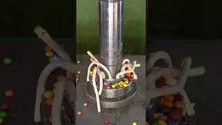 Reeses Chocolate Vs. Hydraulic Press 🫣😱🤤 #hydraulicpress #satisfying #candy #crushing #asmr