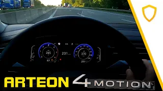 VW Arteon Shooting Brake 2.0 TDI 4Motion (2021) - Top Speed Drive on German Autobahn - POV