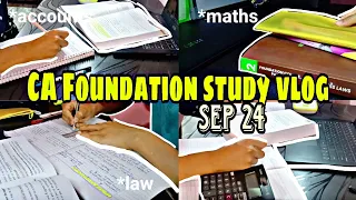 CA Foundation Study Vlog ✨ | September 24 Attempt | Archi Gupta #cafoundation #study