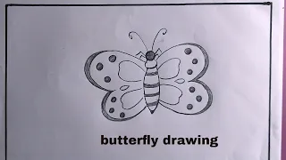 how to draw butterfly easy/butterfly drawing with using numbers 33